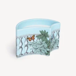 Discount Candela Profumata Nel Vaso Nel Mentre - Decoro Farfalle E Balaustra - Fragranza Giardino Segreto Candele Profumate