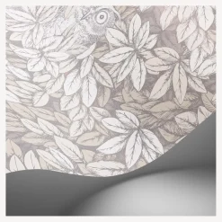 Flash Sale Carta Da Parati Foglie E Civette Sfondo