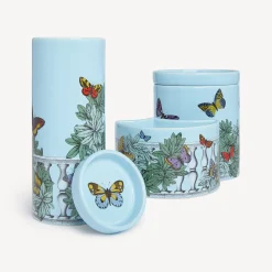 Clearance Nel Mentre Set Di Tre Candele Profumate - Decoro Farfalle E Balaustra - Fragranza Giardino Segreto Candele Profumate
