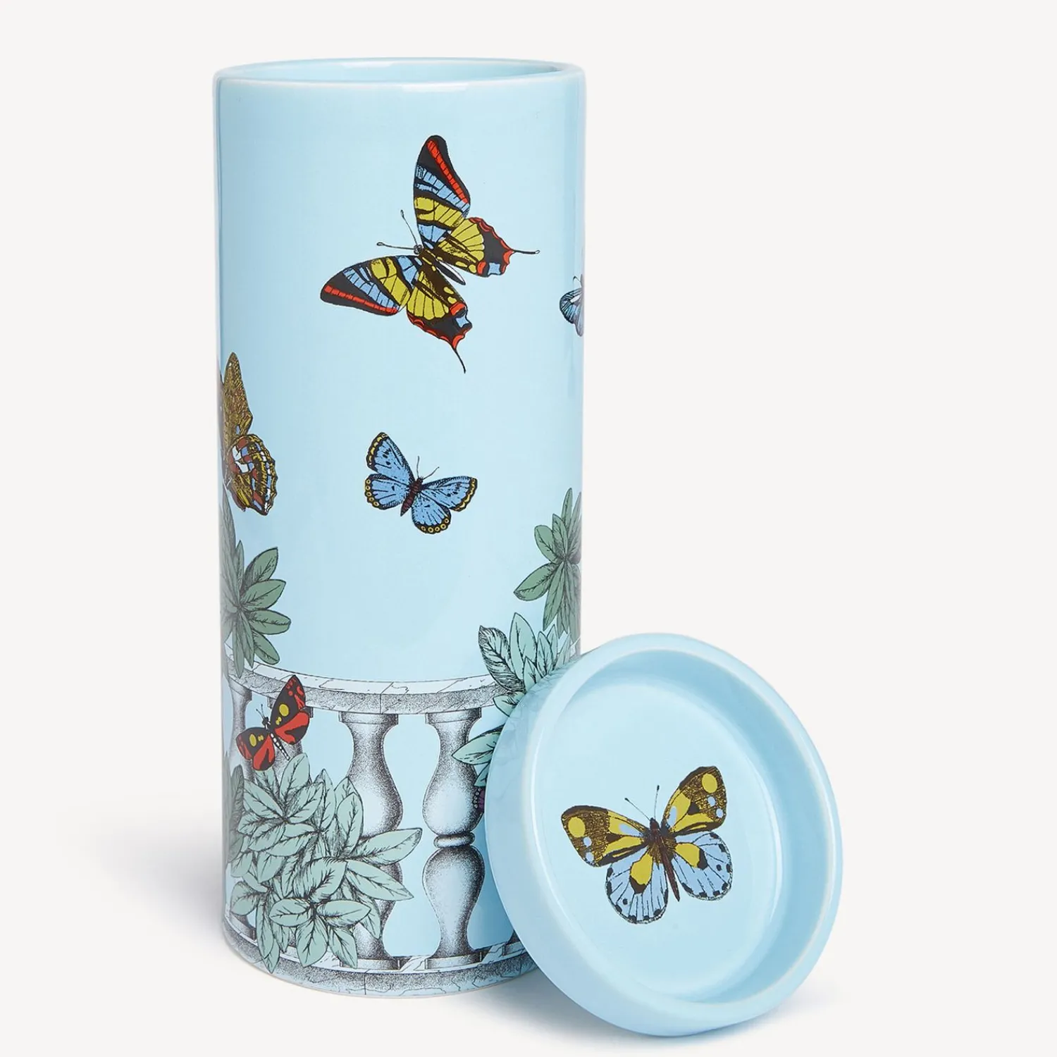 Clearance Nel Mentre Set Di Tre Candele Profumate - Decoro Farfalle E Balaustra - Fragranza Giardino Segreto Candele Profumate