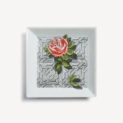 Sale Piatto Quadrato Musciarabia Con Rose Piatti Decorativi