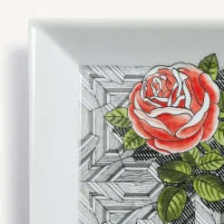 Sale Piatto Quadrato Musciarabia Con Rose Piatti Decorativi