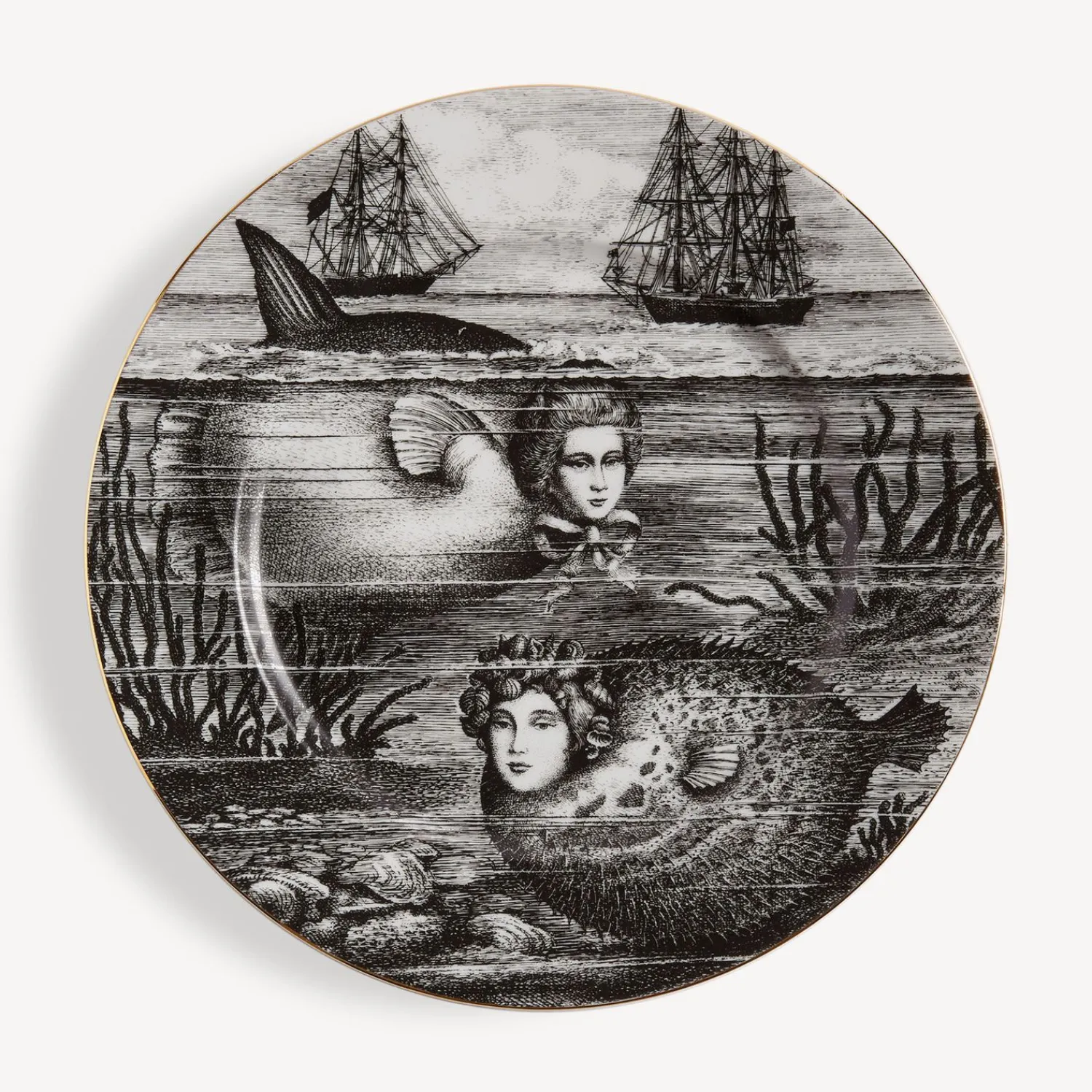 Outlet Placca Bordo Sirena N.5 Piatti Decorativi