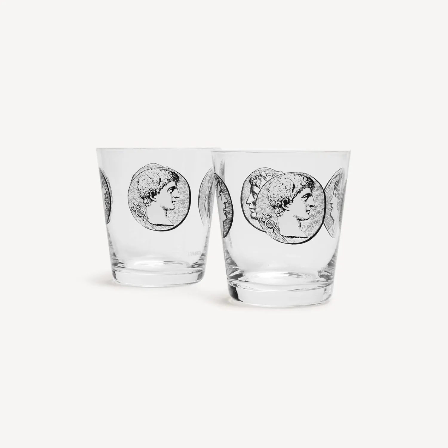 Discount Set 2 Bicchieri Acqua Cammei Bicchieri E Sottobicchieri