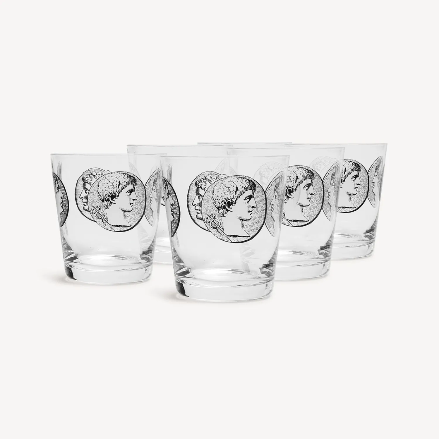 Outlet Set 6 Bicchieri Acqua Cammei Bicchieri E Sottobicchieri