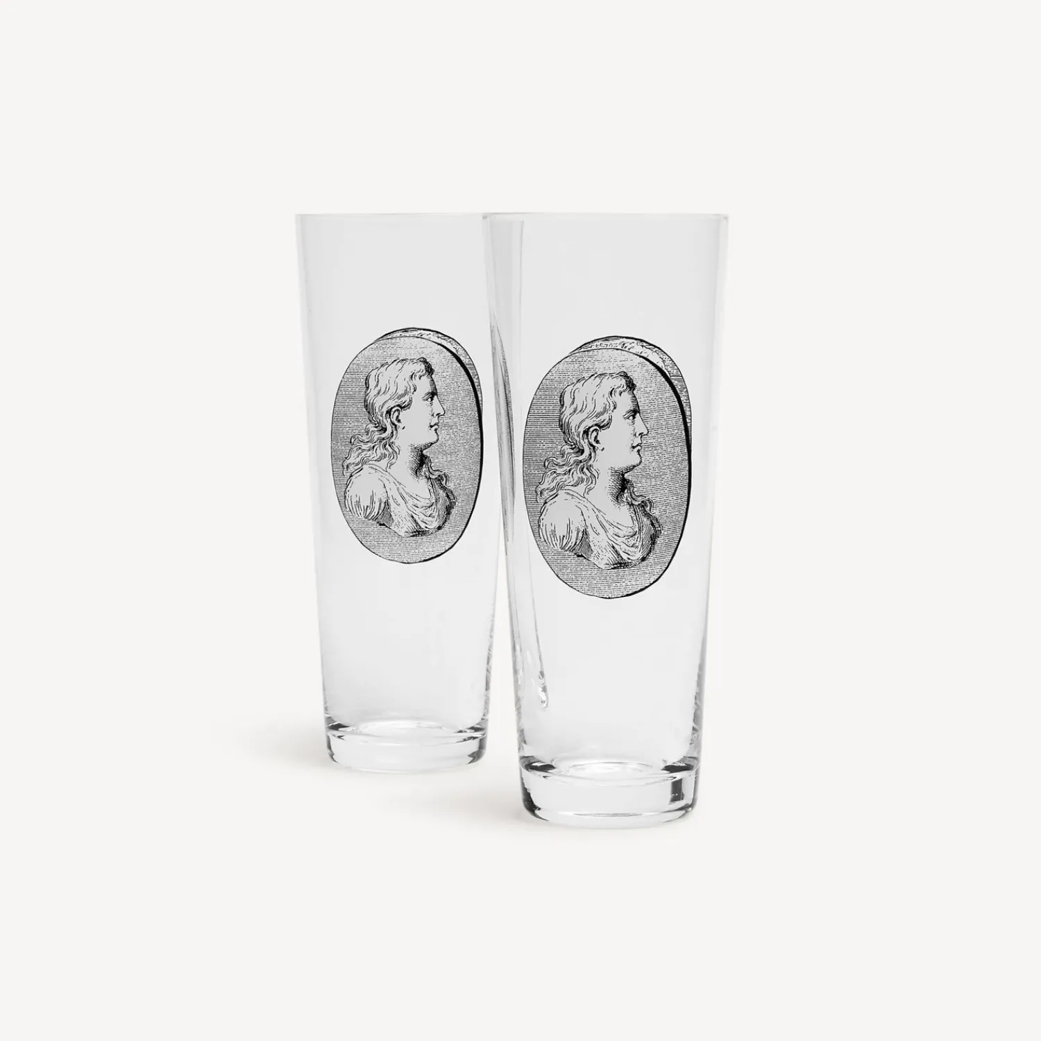 Cheap Set 2 Bicchieri Soda Cammei Bicchieri E Sottobicchieri
