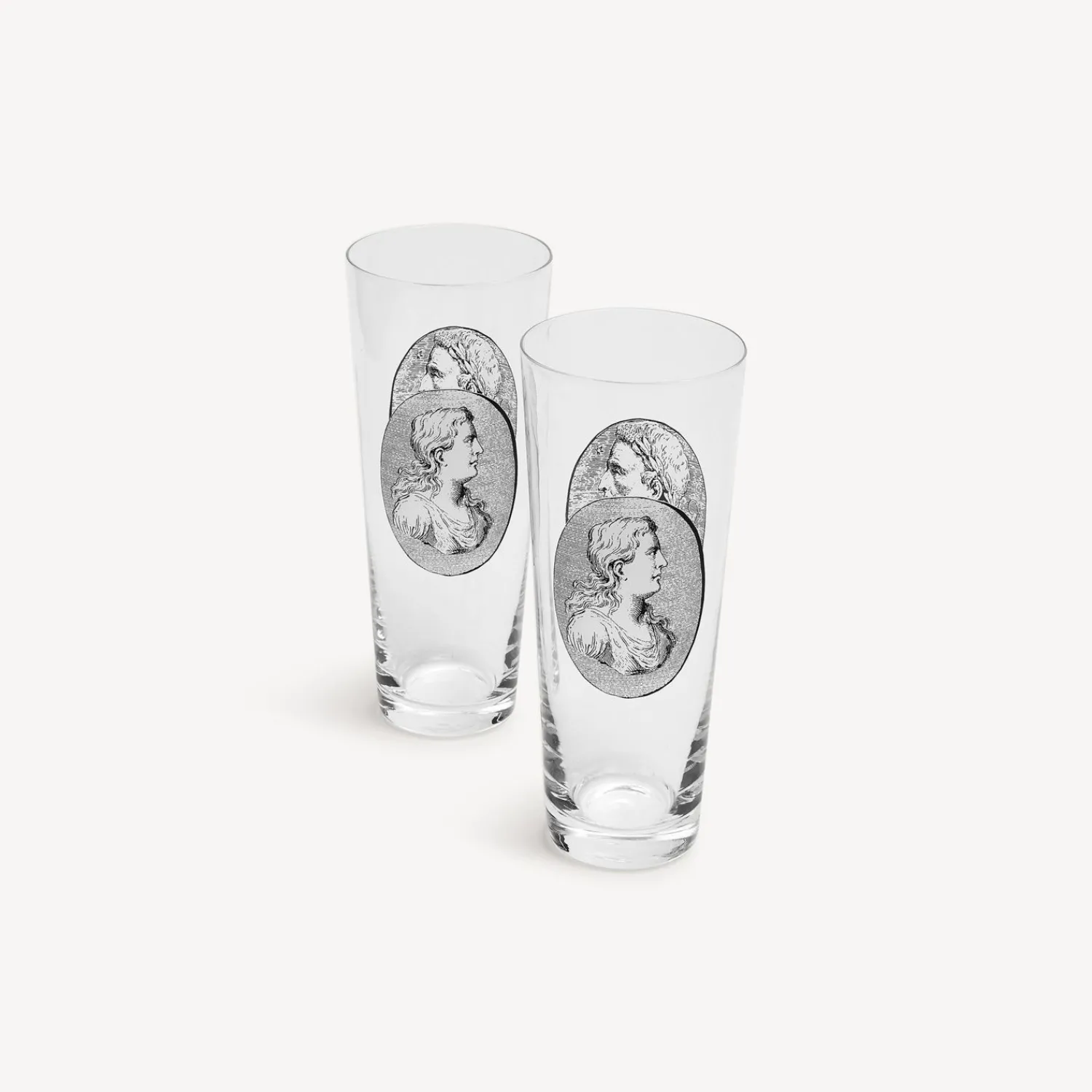 Cheap Set 2 Bicchieri Soda Cammei Bicchieri E Sottobicchieri