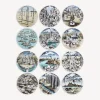 Outlet Set 12 Piatti Citta Di Carte Piatti Decorativi