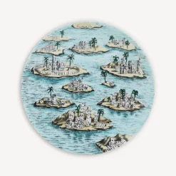 Outlet Set 12 Piatti Citta Di Carte Piatti Decorativi
