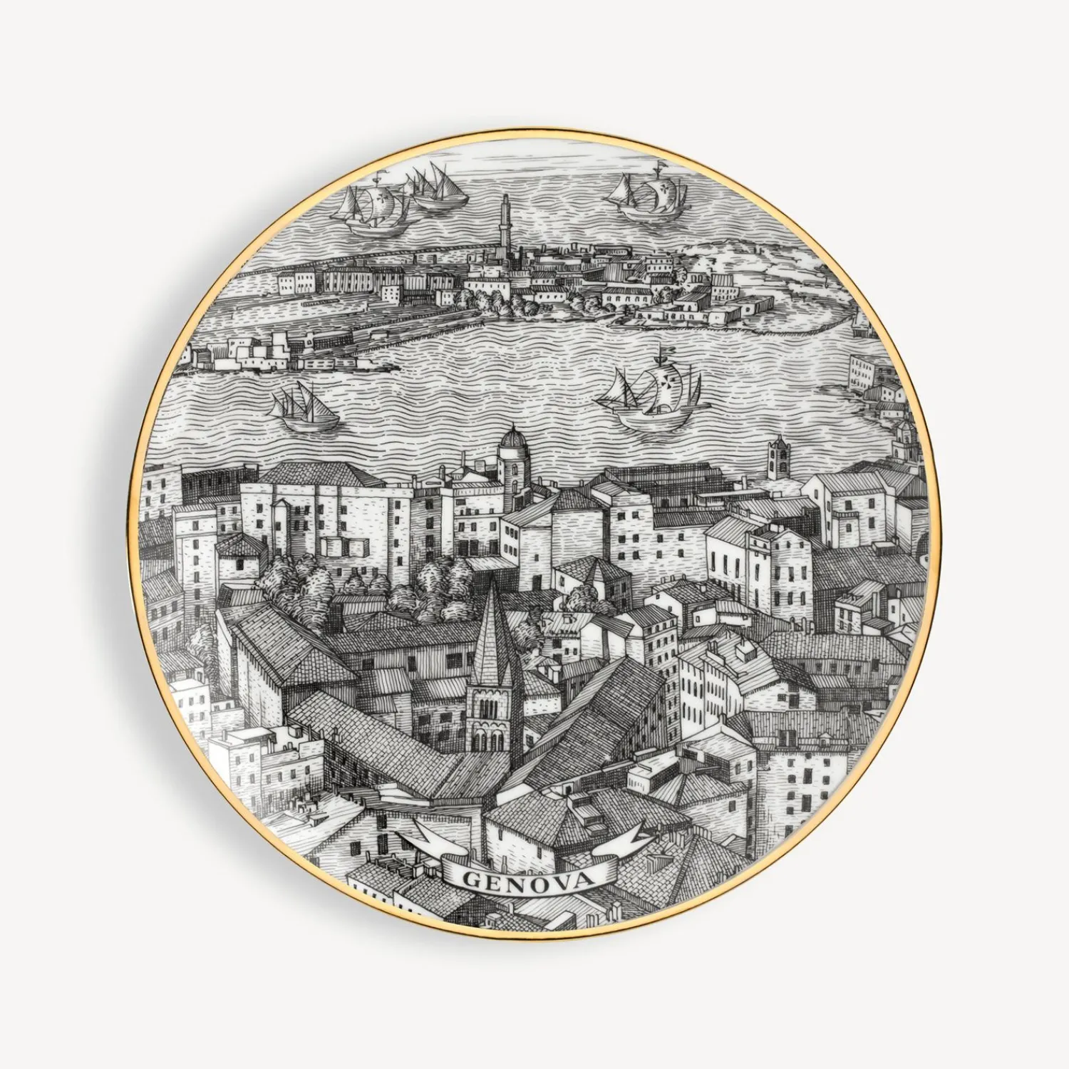 Outlet Set 6 Piatti Citta D'Italia Piatti Decorativi