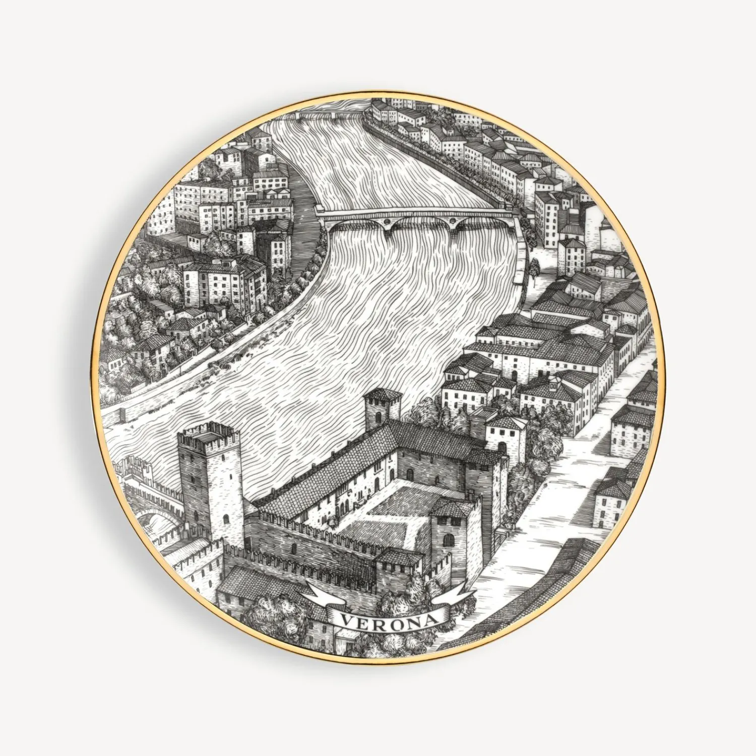 Outlet Set 6 Piatti Citta D'Italia Piatti Decorativi