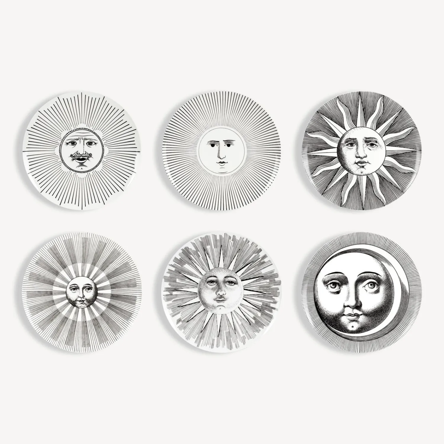 Online Set 6 Piatti Soli E Lune Piatti Decorativi