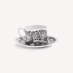 Online Tazza Da Te Alta Fedelta Pelle Leopardato Set Da Te E Caffe