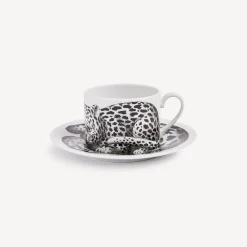 Online Tazza Da Te Alta Fedelta Pelle Leopardato Set Da Te E Caffe