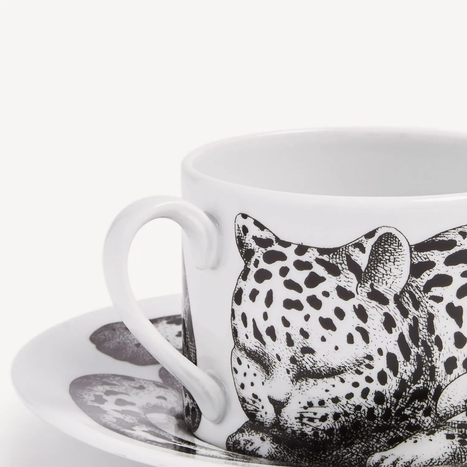 Online Tazza Da Te Alta Fedelta Pelle Leopardato Set Da Te E Caffe