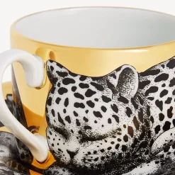 Outlet Tazza Te Alta Fedelta Leopardato Set Da Te E Caffe