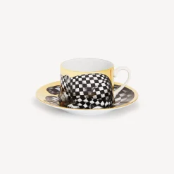 Discount Tazza Te Alta Fedelta Quadrettato Set Da Te E Caffe