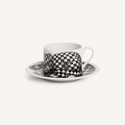 Discount Tazza Te Alta Fedelta Quadretato Set Da Te E Caffe