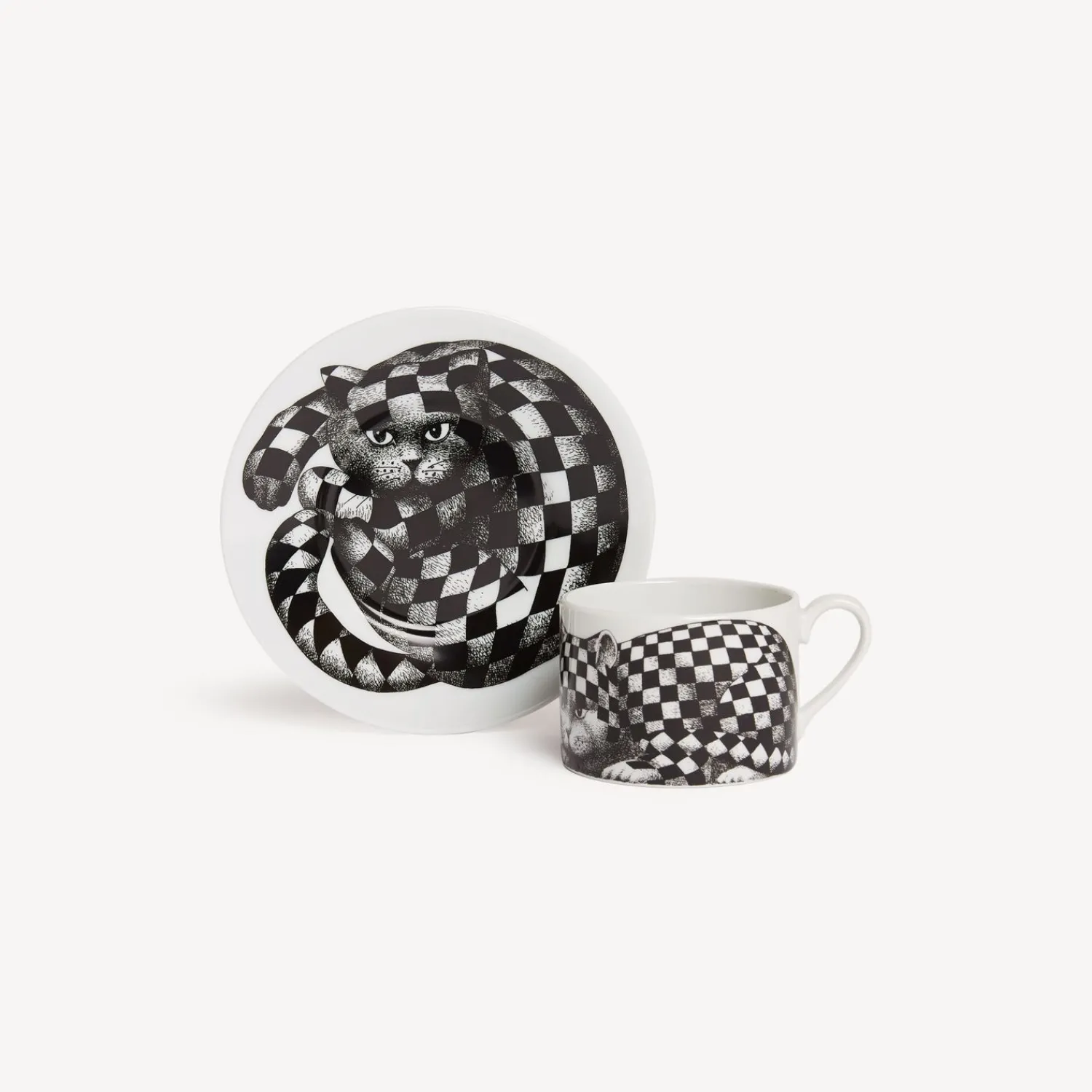 Discount Tazza Te Alta Fedelta Quadretato Set Da Te E Caffe