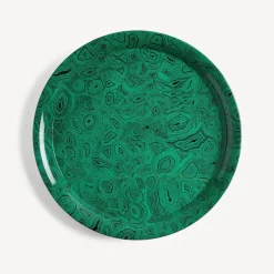 Outlet Vassoio Verde Malachite Vassoi E Pliants Decorativi
